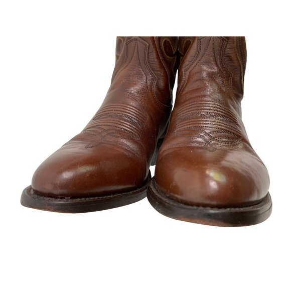 Dan Post Mens Milwaukee Leather Cowboy Boots Size 7.5 EW Mexico G10647 - Picture 8 of 13